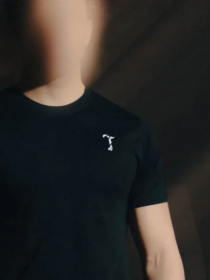 Black T-shirt from The Trace Premium collection with clean, minimalist design