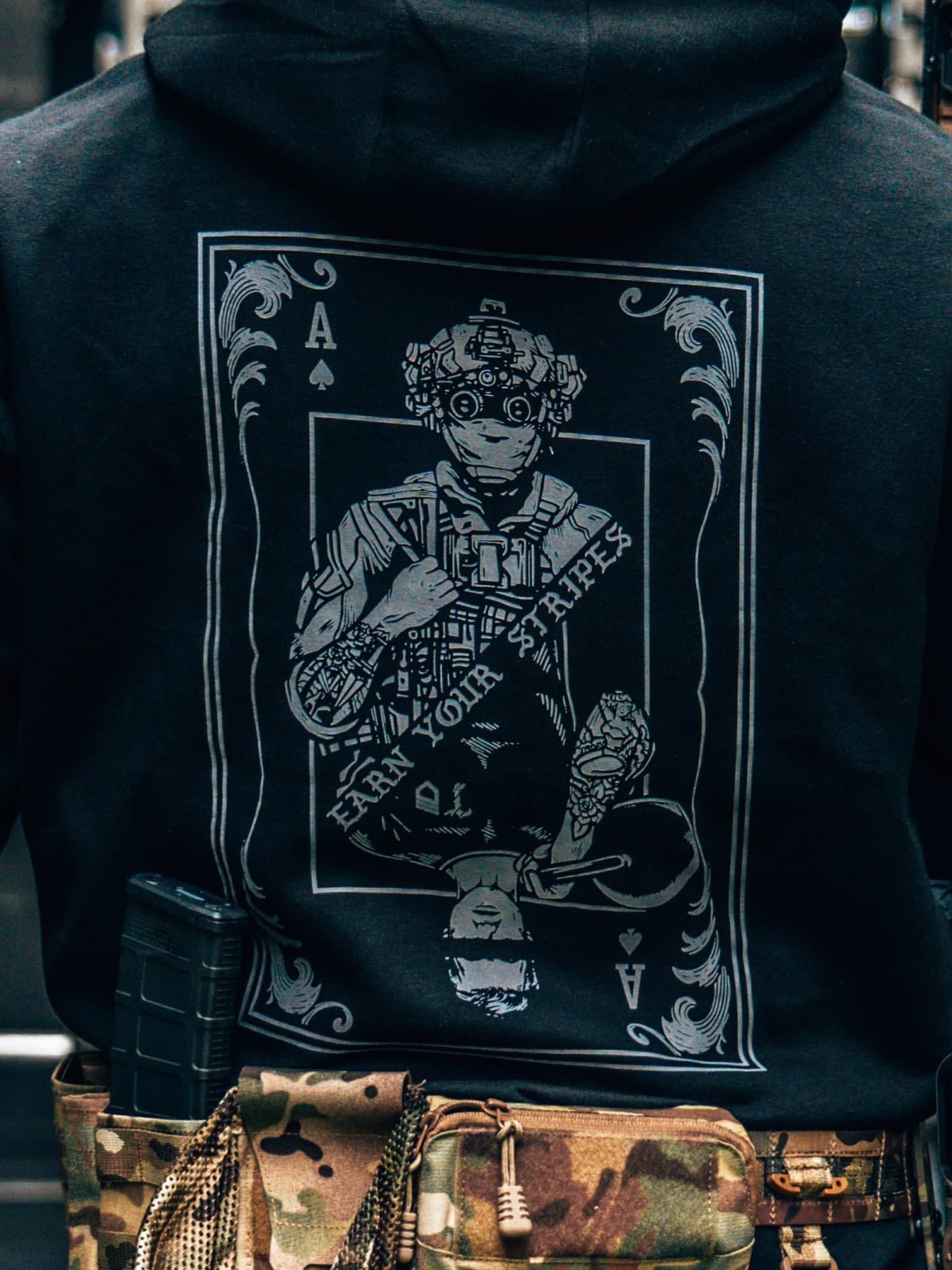 Earn Your Stripes Hoodie, view 2 by The Trace