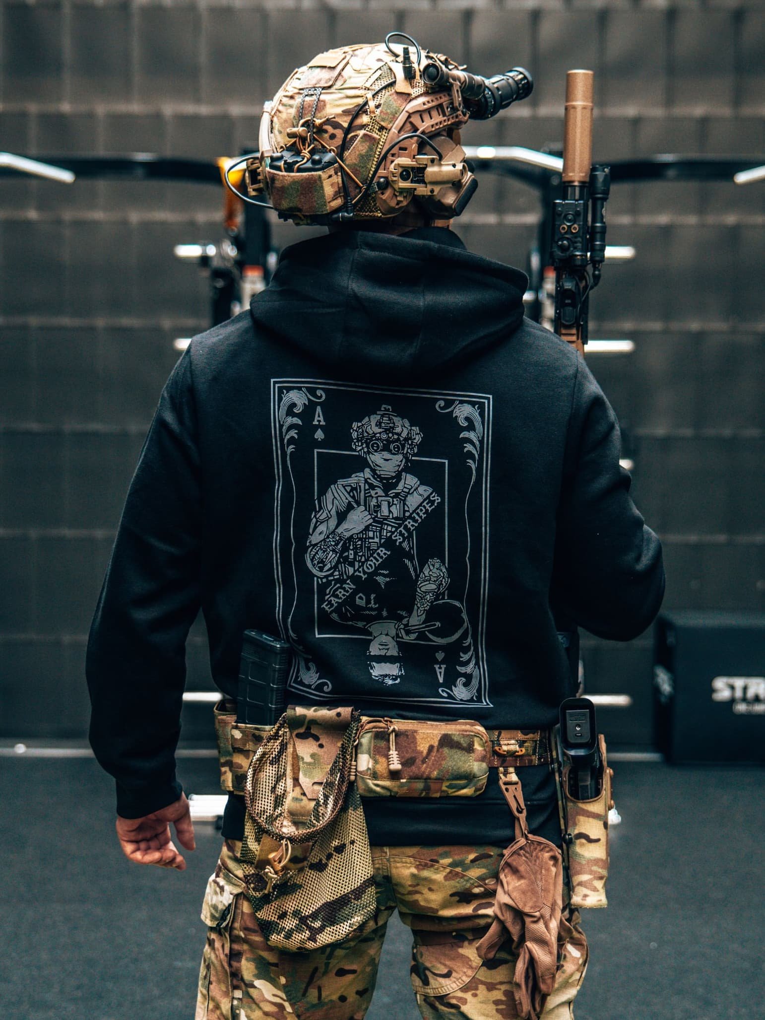 Earn Your Stripes Hoodie, military apparel by The Trace