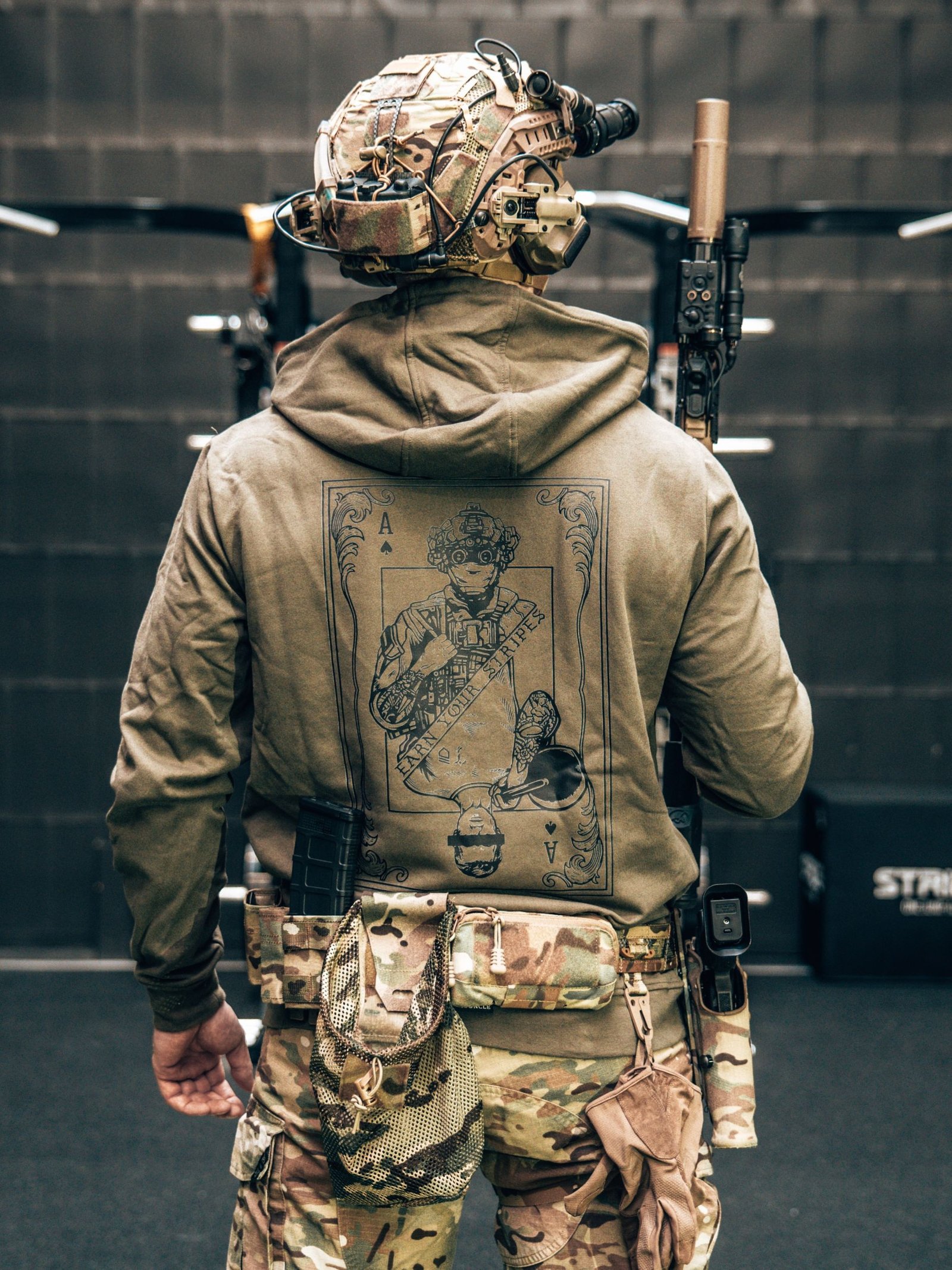 Earn Your Stripes Hoodie, military apparel by The Trace
