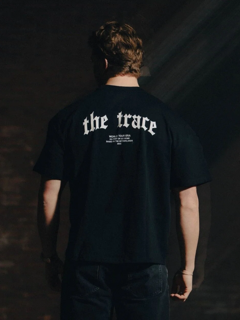 Black T-shirt from The Trace Premium collection with clean, minimalist design