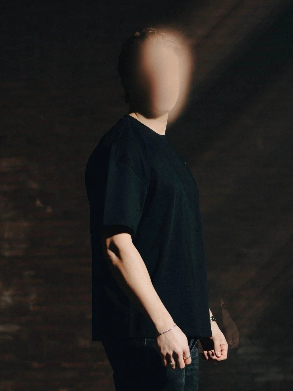 Black T-shirt from The Trace Premium collection with clean, minimalist design