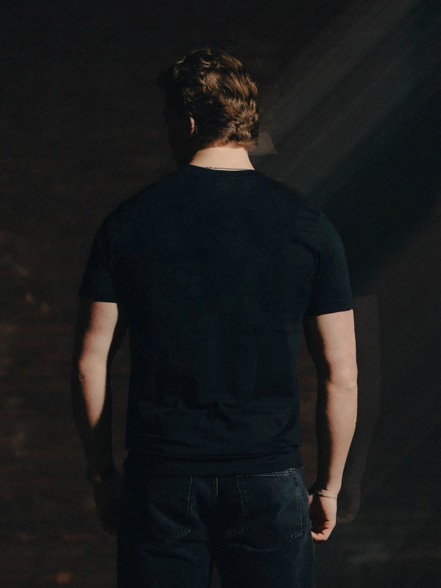Black T-shirt from The Trace Premium collection with clean, minimalist design