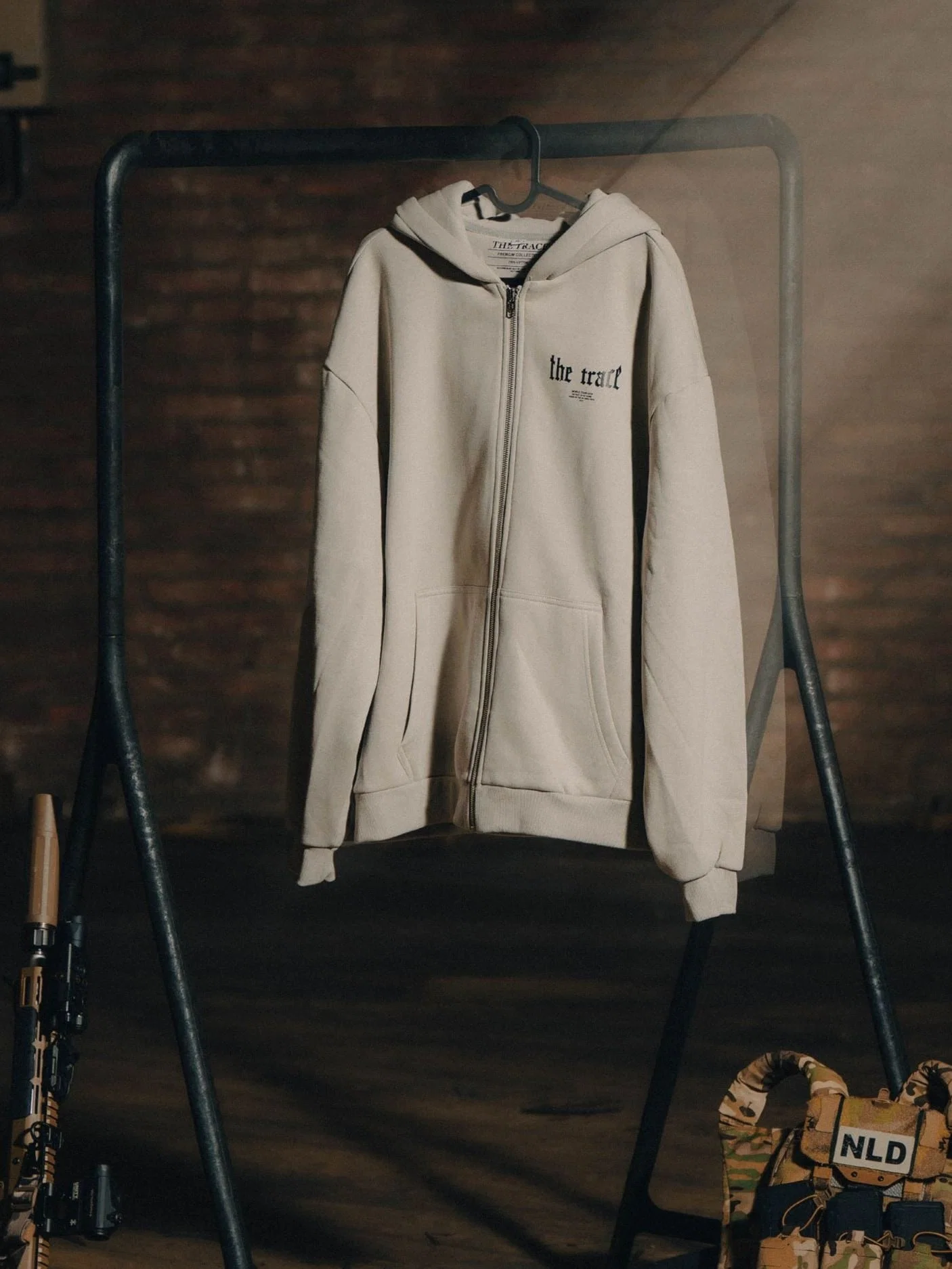 The Trace Premium hoodie featuring sleek and minimalist style with refined details