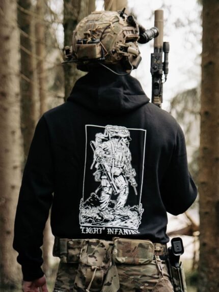 Light Infantry Hoodie, military apparel by The Trace
