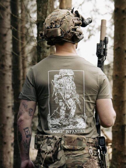 Light Infantry T-Shirt, military apparel by The Trace