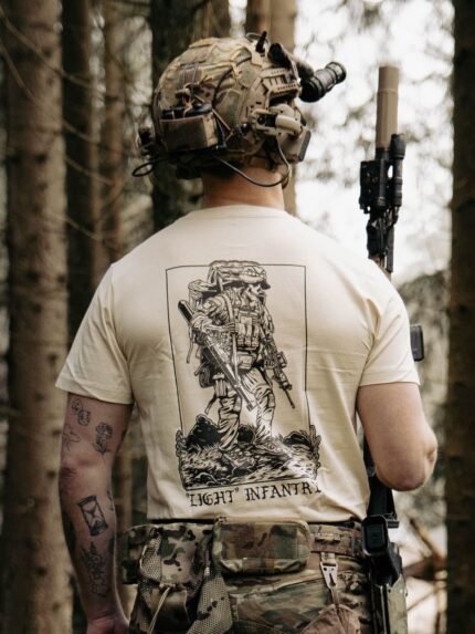 Light Infantry T-Shirt, military apparel by The Trace