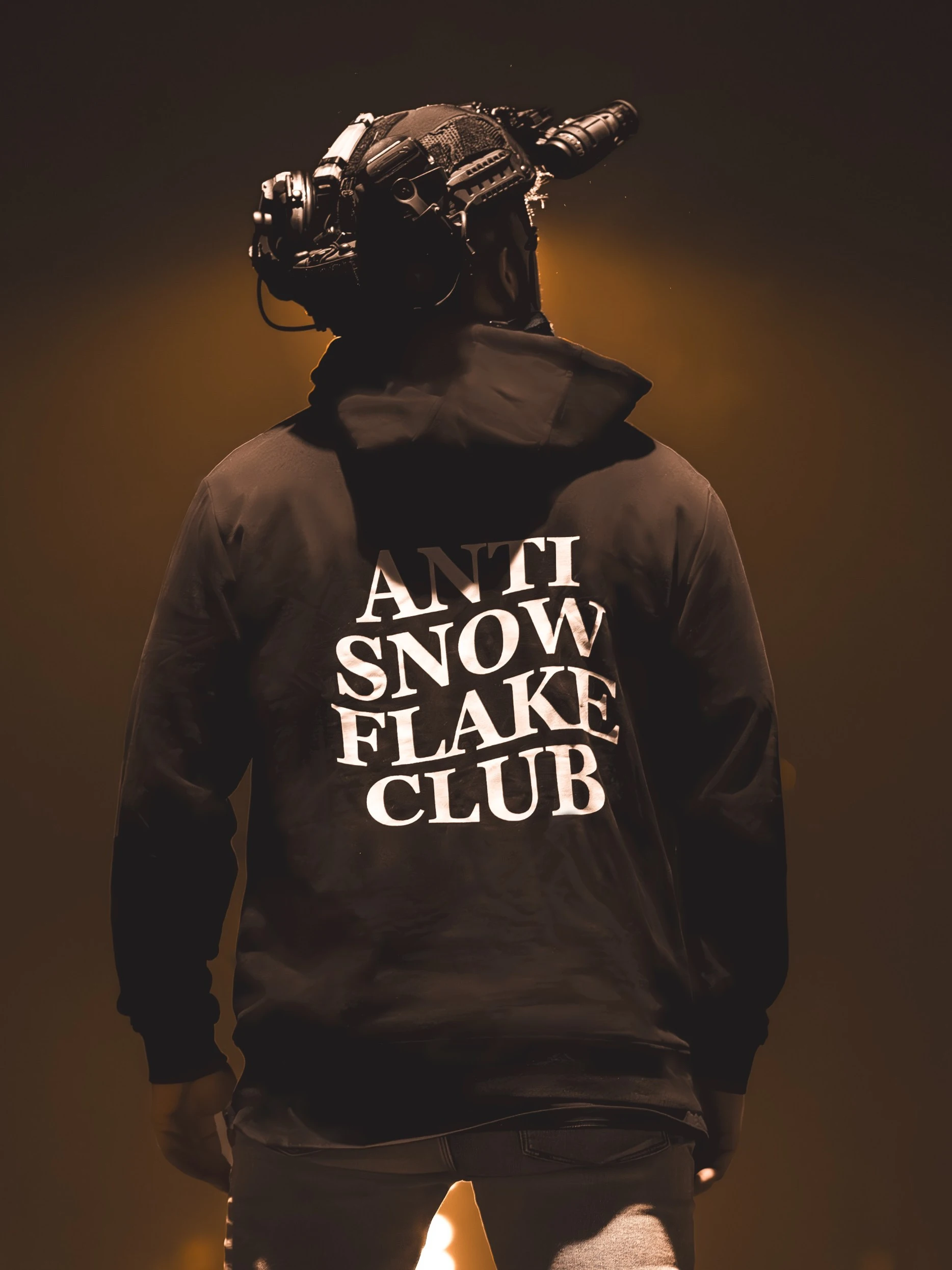 the trace apparel collection featuring a text saying anti snow flake club