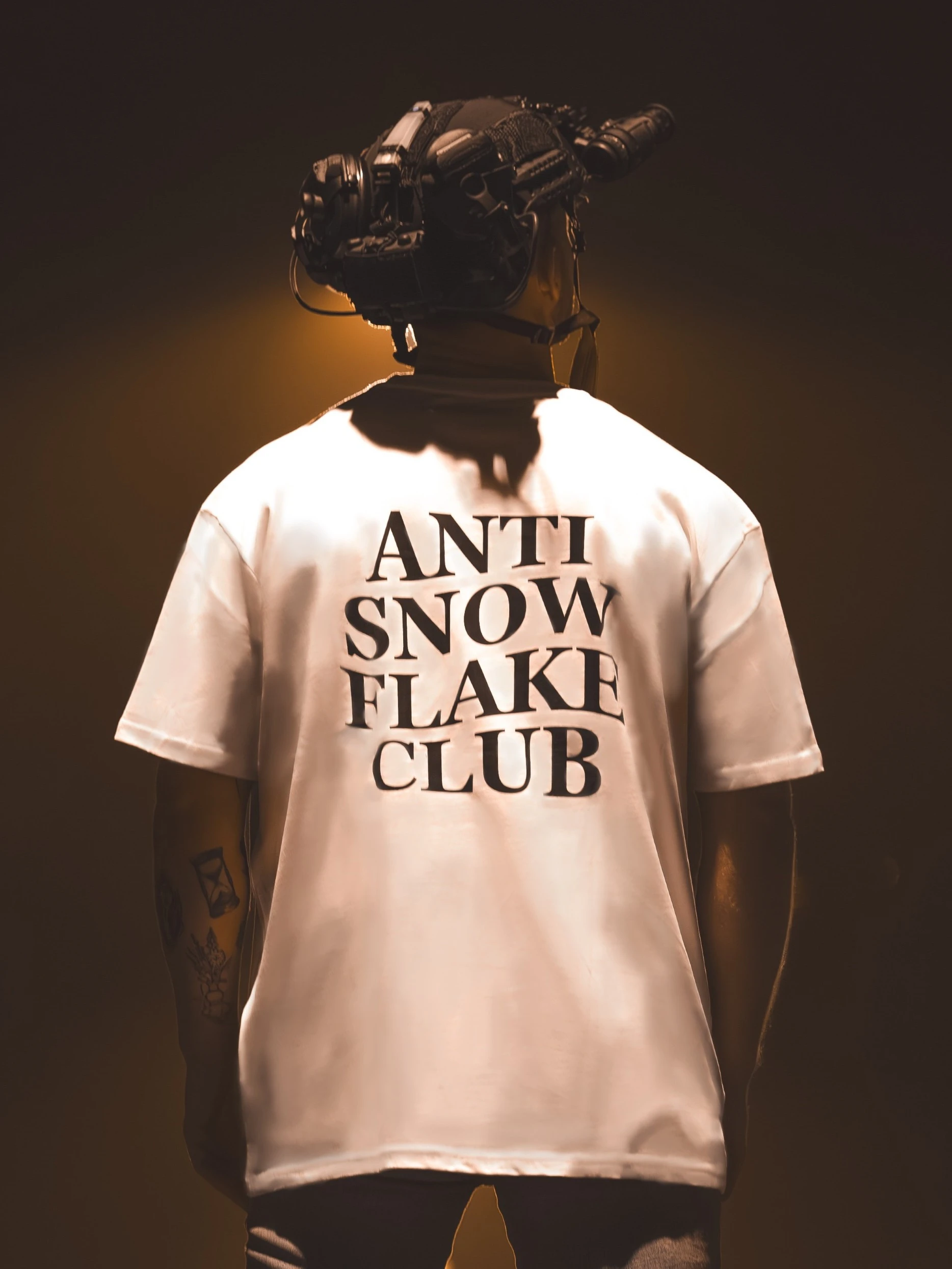 the trace apparel collection featuring a text saying anti snow flake club