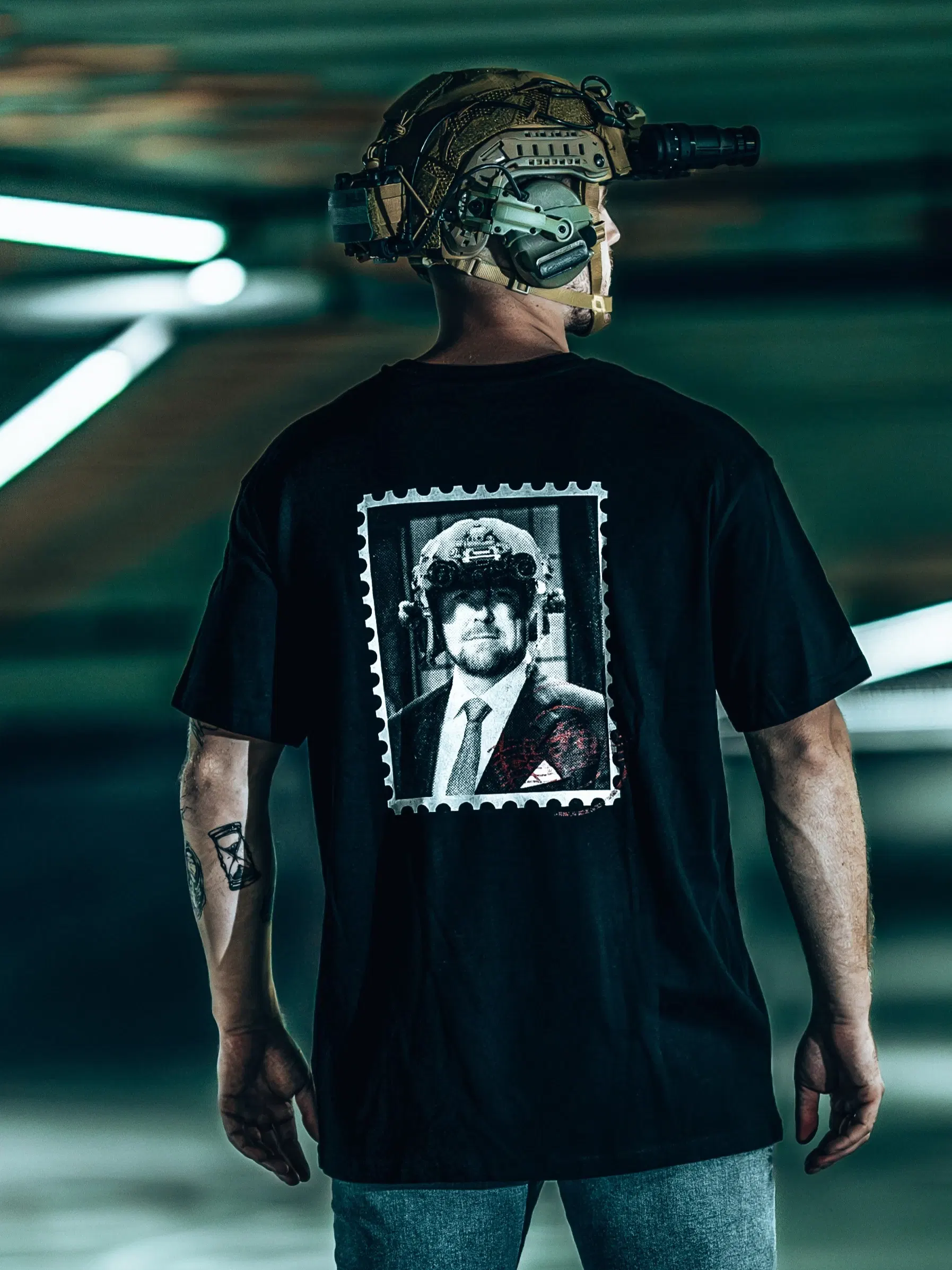 the trace apparel collection featuring king willem alexander with a helmet with nightvision