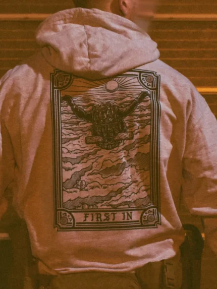 the trace apparel collection featuring a military free fall guy in mid air