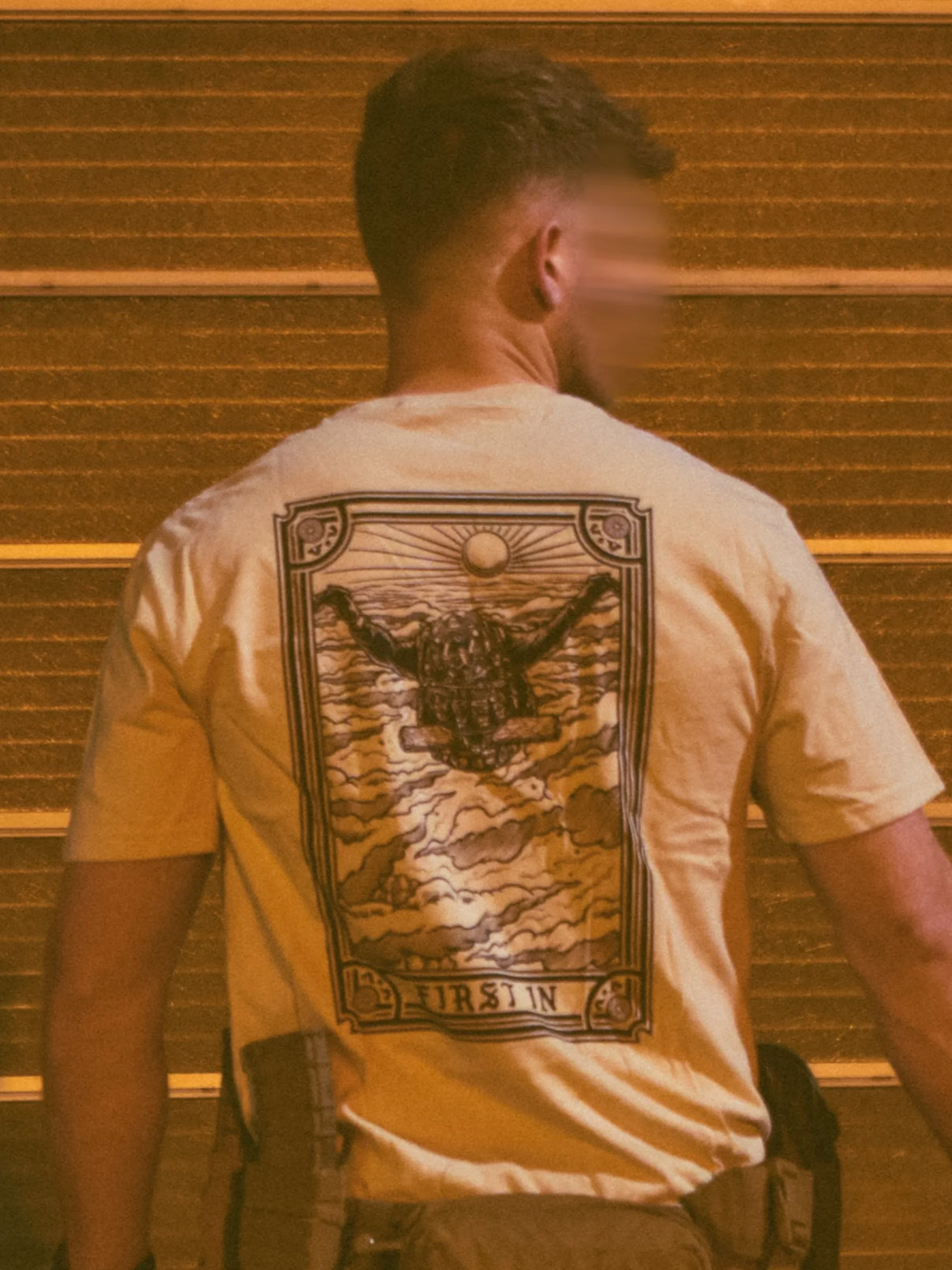 the trace apparel collection featuring a military free fall guy in mid air