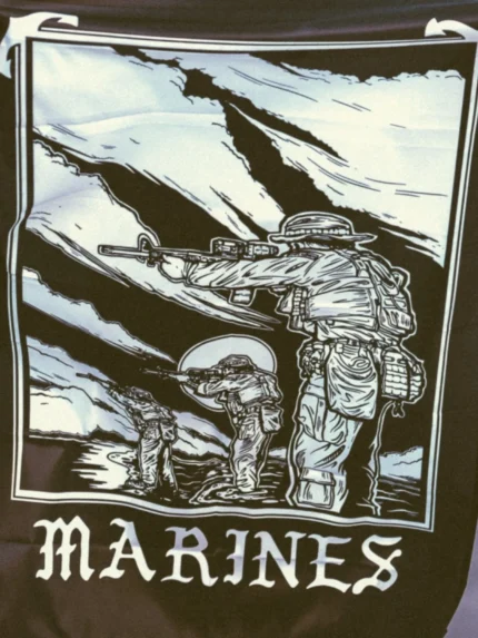 the trace apparel collection featuring marines standing partly in the water