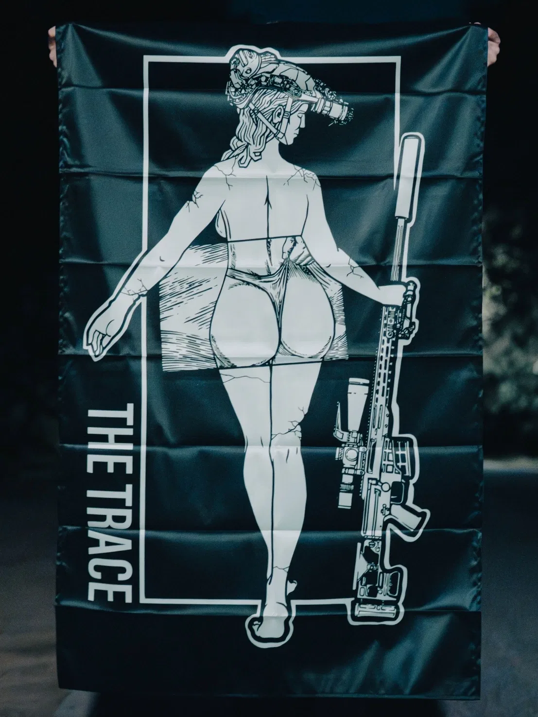 Sniper Statue Flag, view 2 by The Trace