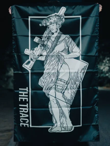 Machinegunner Statue Flag, view 2 by The Trace