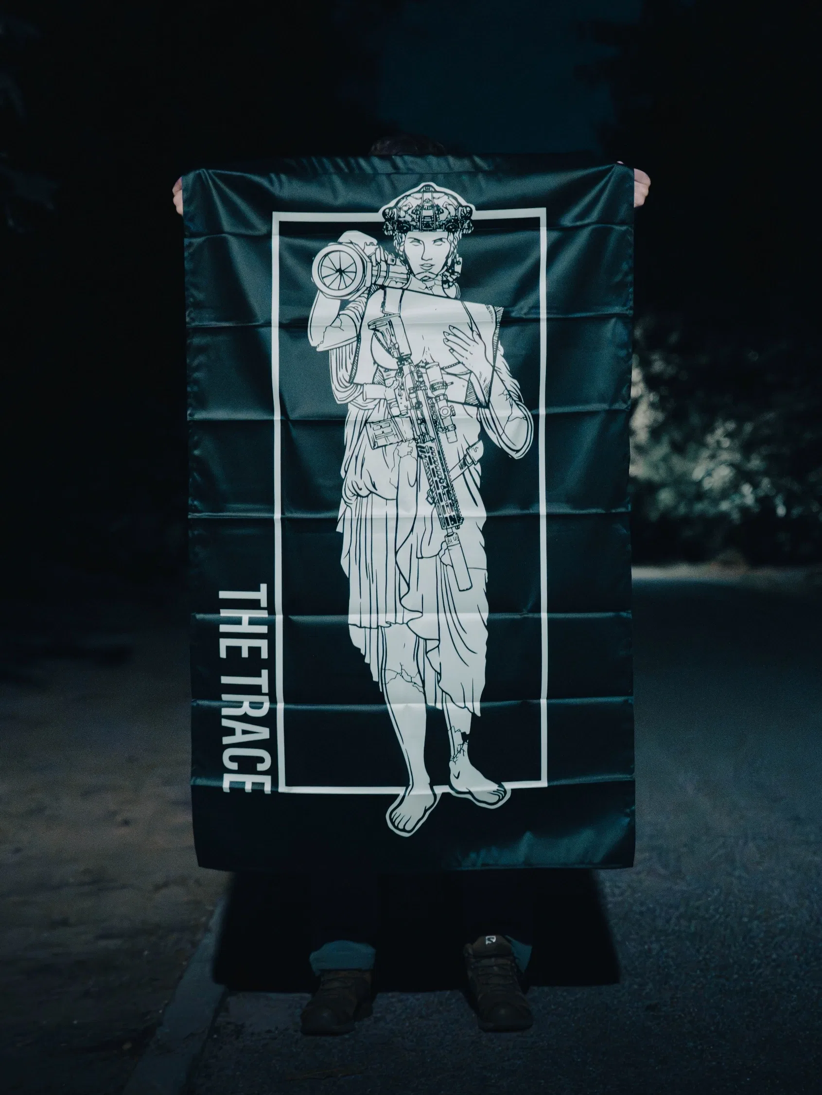 Anti Tank Statue Flag, military apparel by The Trace