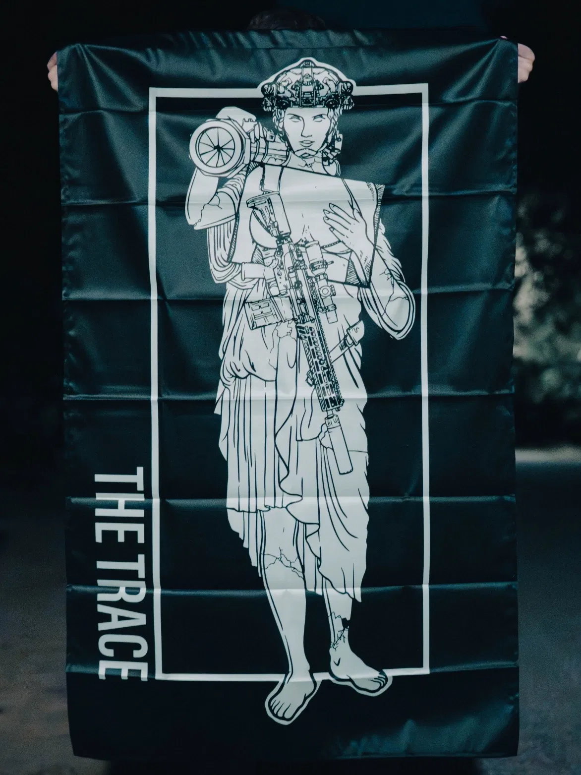 Anti Tank Statue Flag, view 2 by The Trace