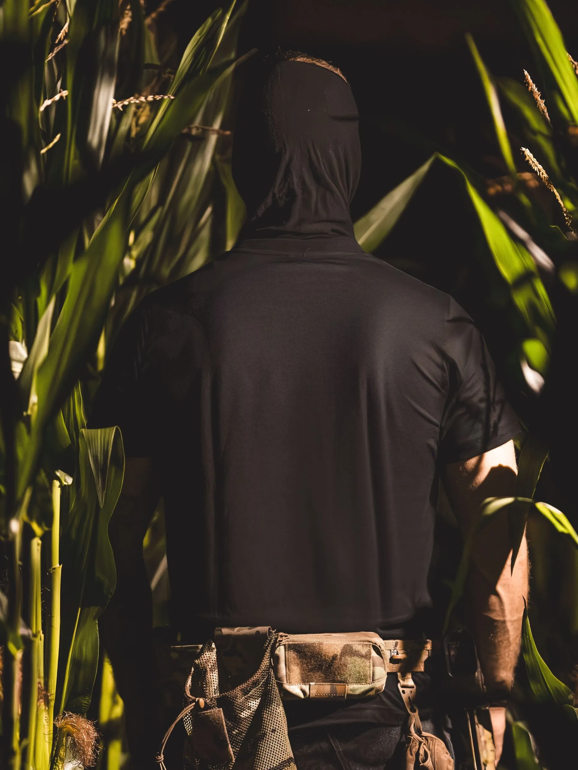 Back view of the black Skeleton Logo T-shirt by The Trace, plain back without print