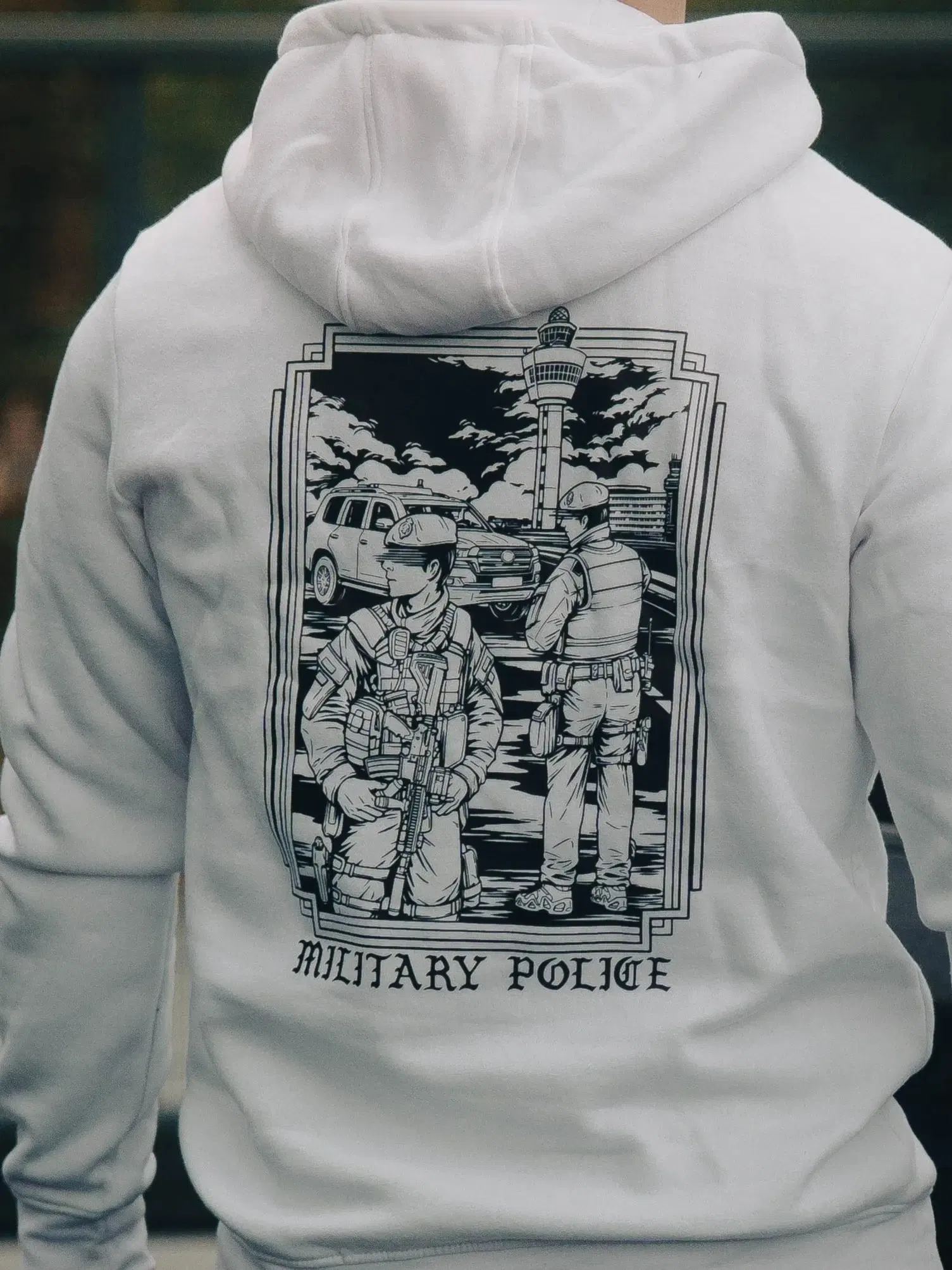 Military Police Hoodie, view 2 by The Trace