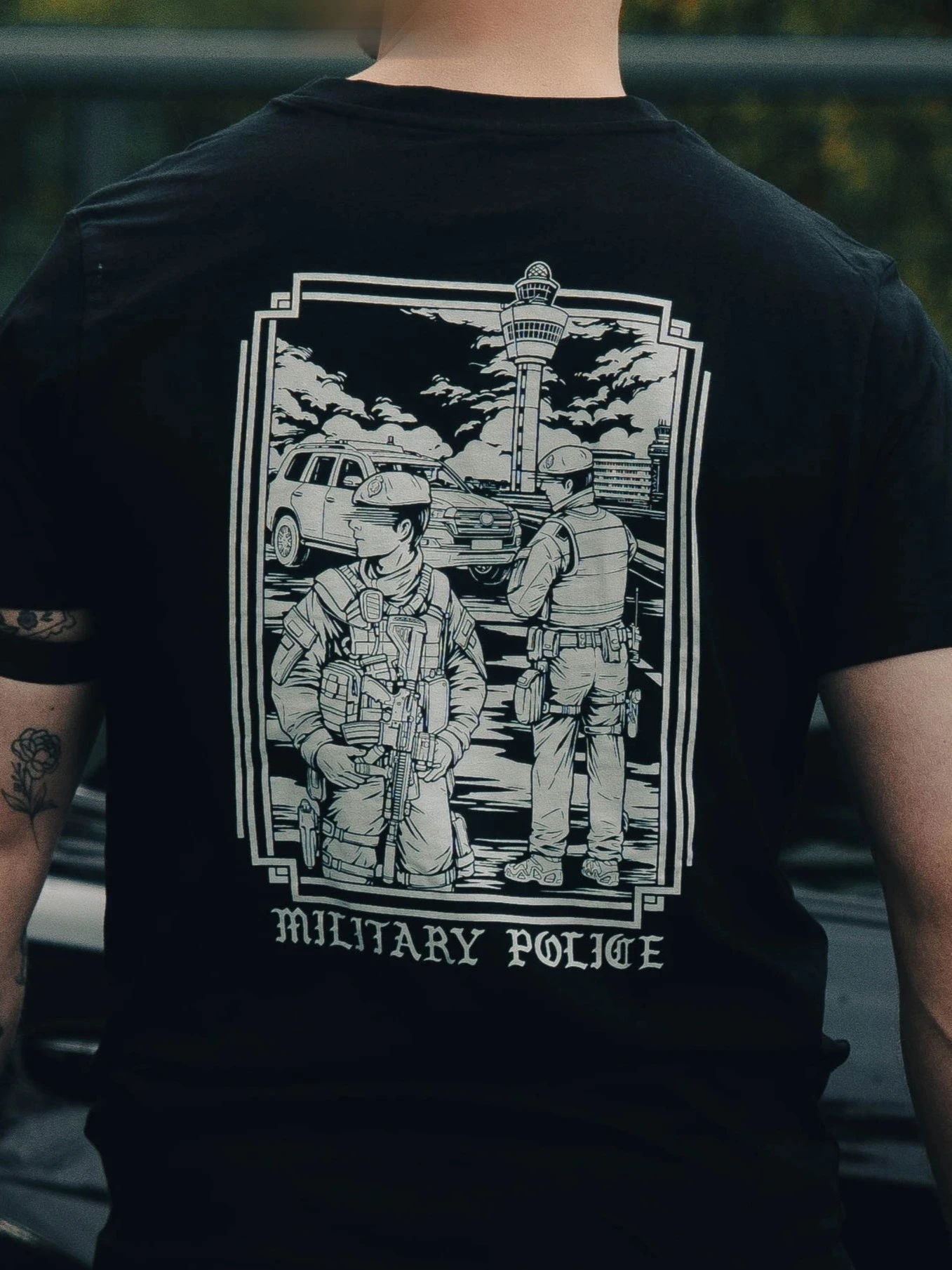 Military Police Tee, view 2 by The Trace