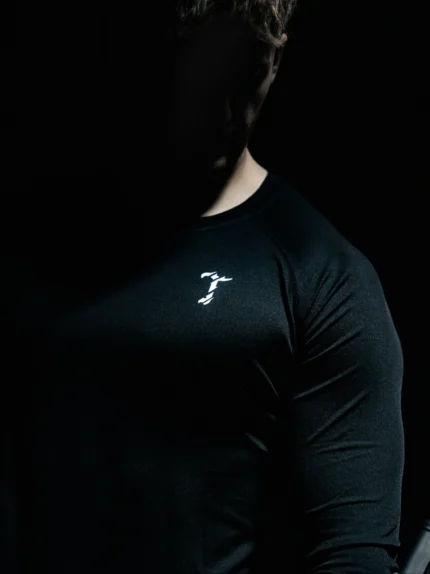 Muscle Fit Longsleeve Tee, view 2 by The Trace