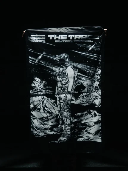 Limited Hold The Line Flag front view, military apparel by The Trace