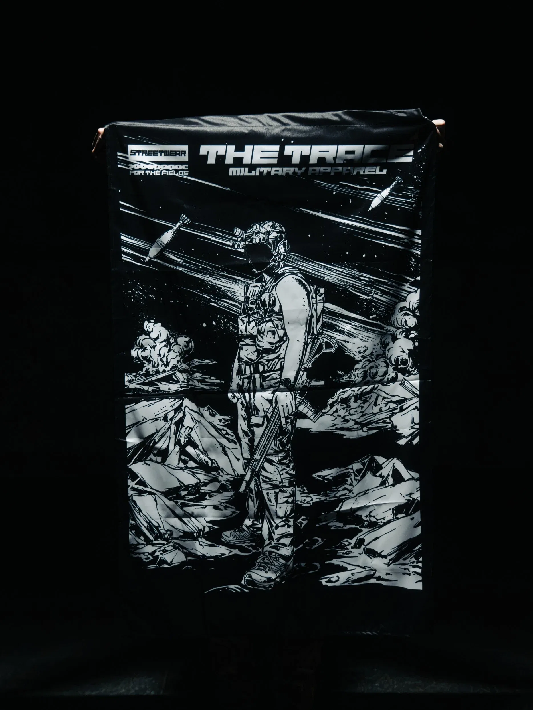 Limited Hold The Line Flag front view, military apparel by The Trace