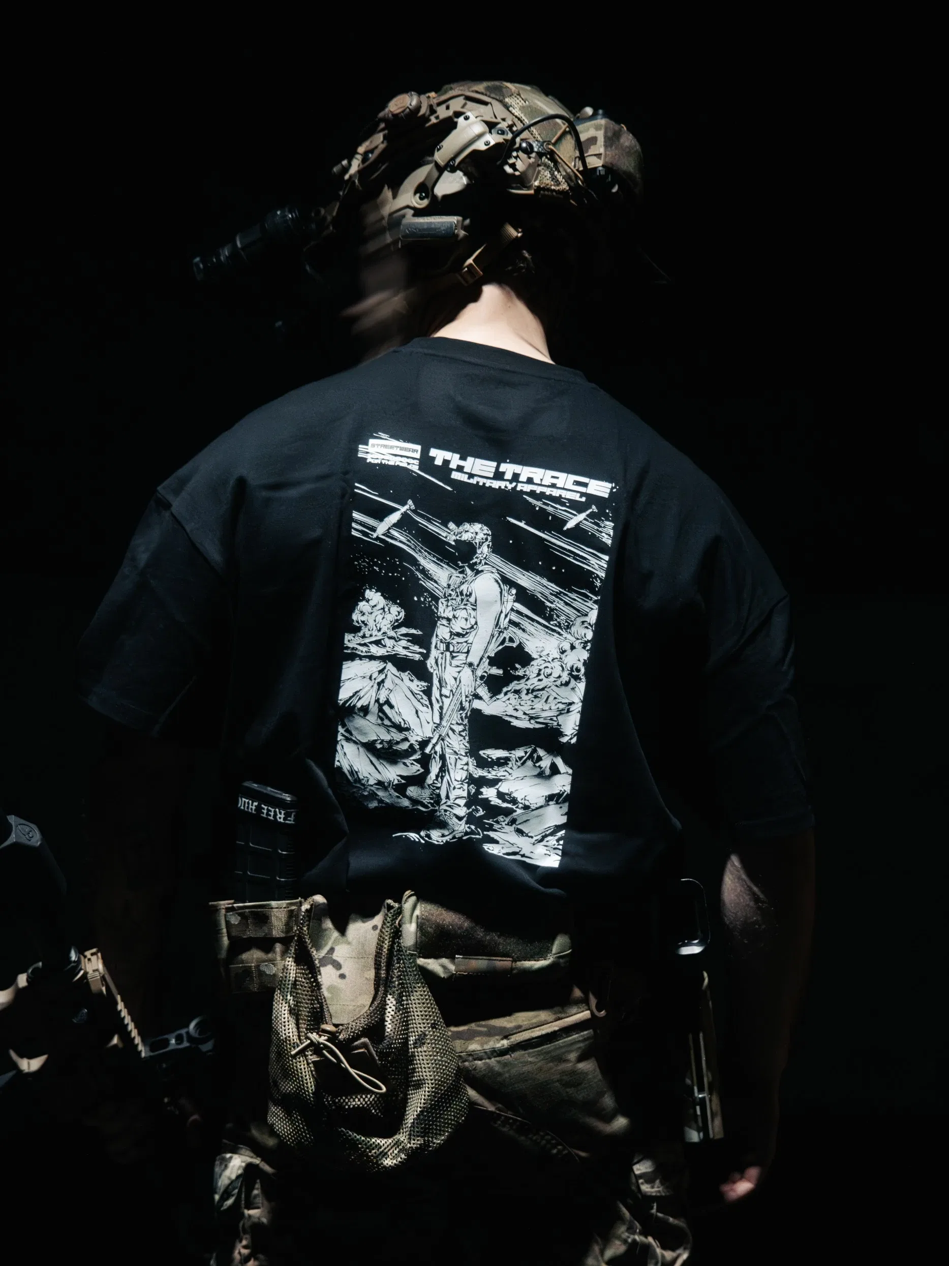 Limited Hold The Line Heavy Oversized T-shirt back print, military apparel by The Trace