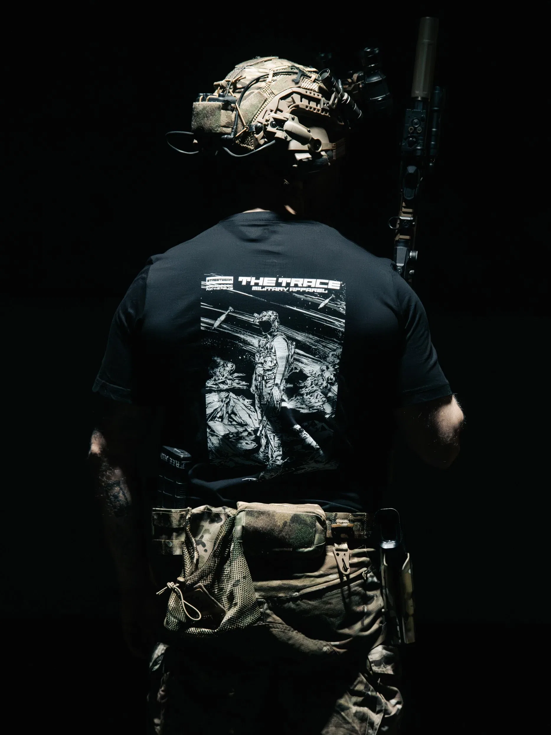 Limited Hold The Line T-shirt back print, military apparel by The Trace