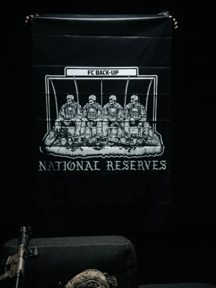National Reserves Flag front view, military apparel by The Trace