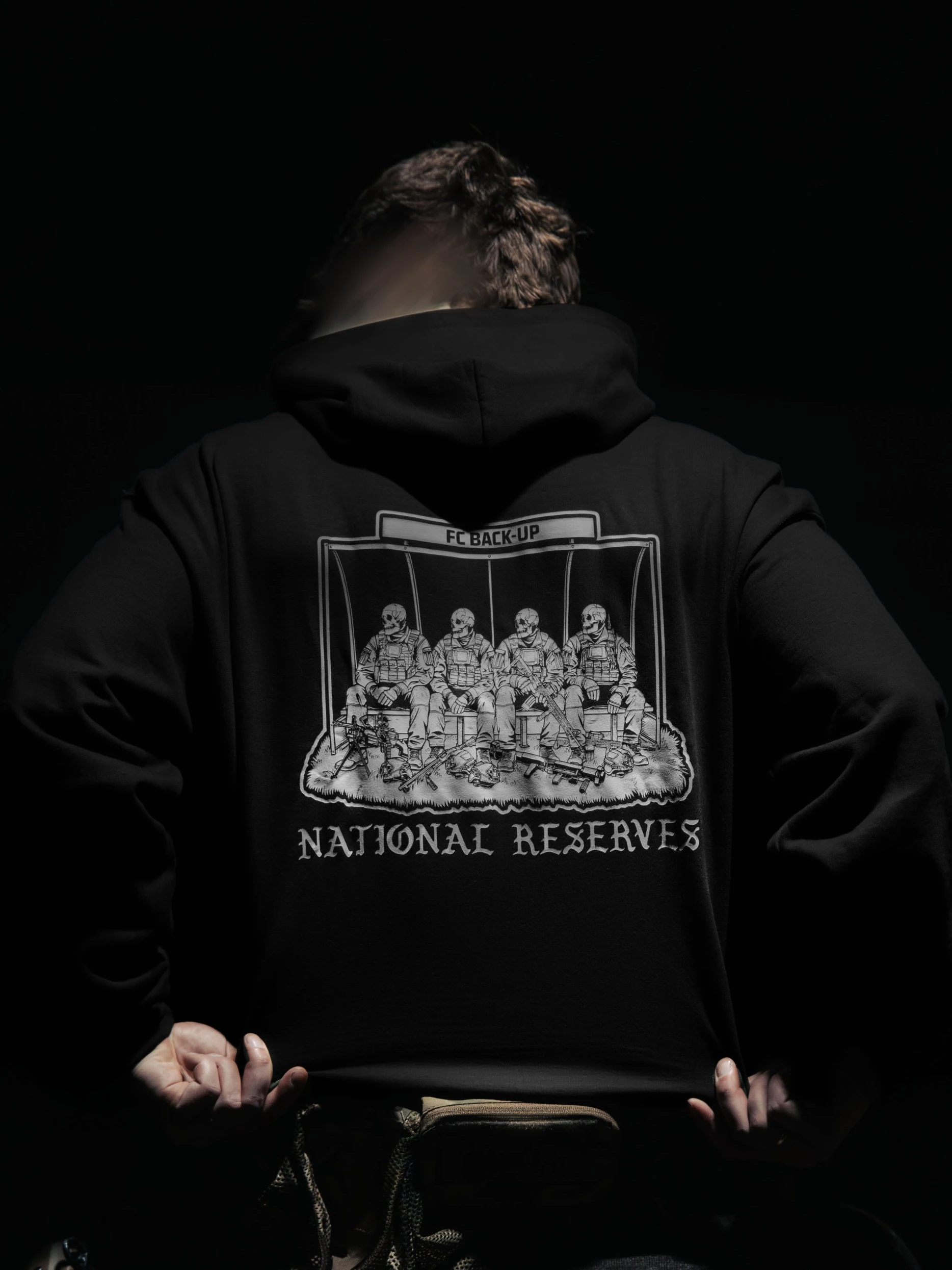 National Reserves Hoodie back print, military apparel by The Trace