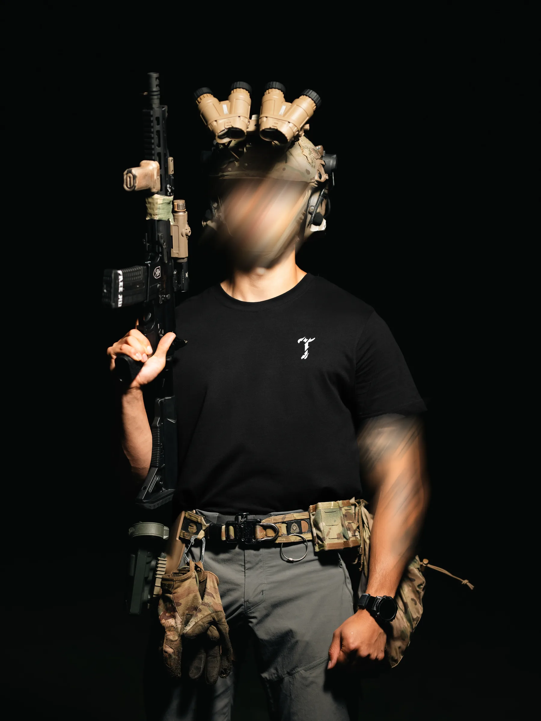 Cameraman Never Dies T-shirt front, military apparel by The Trace
