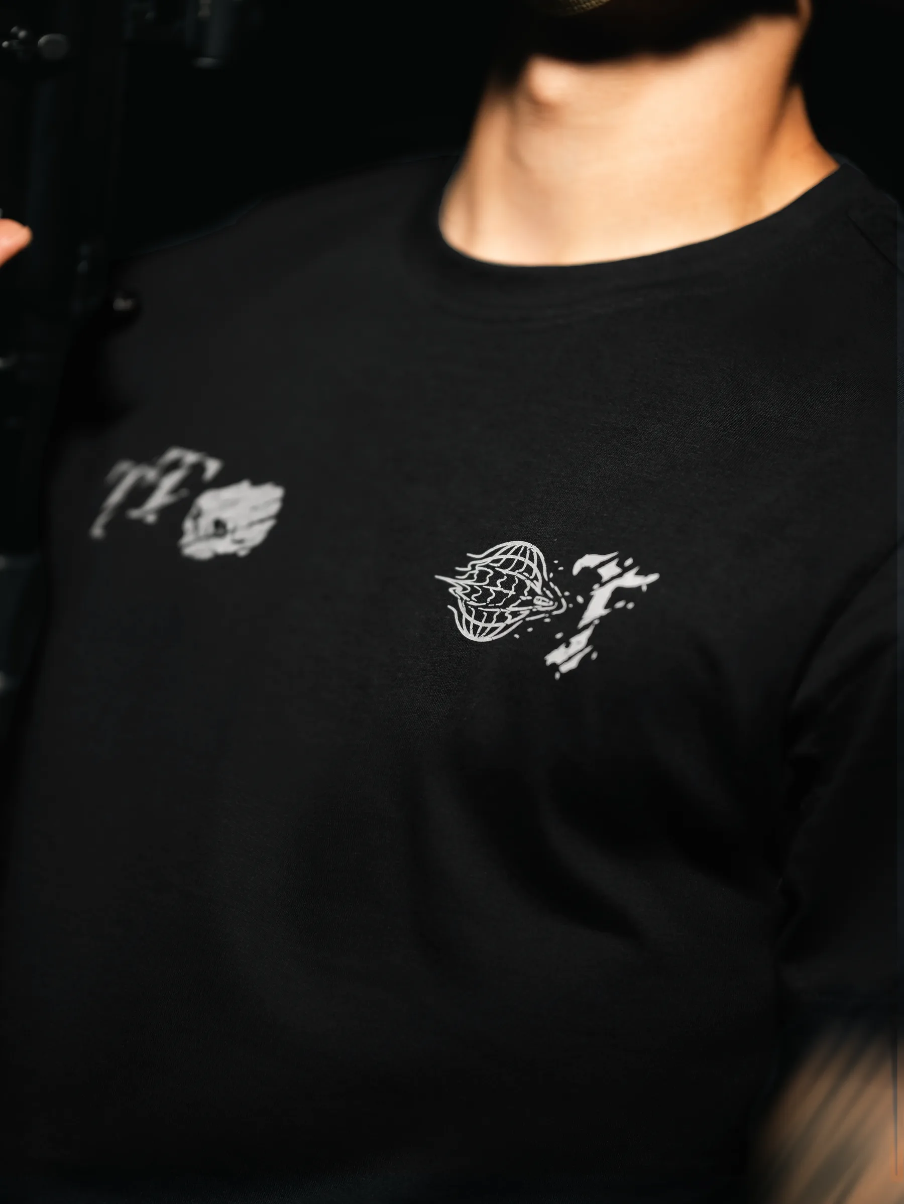Tier 1 Grey Controlled Chaos T-shirt full chest print, military apparel by The Trace